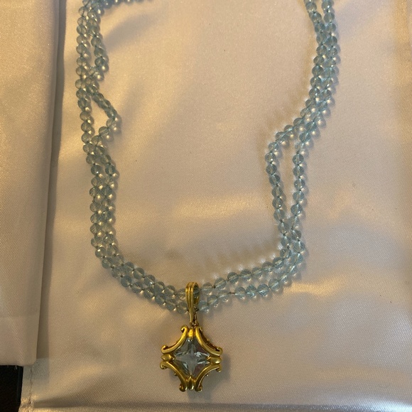 Robin Rottener blue topaz necklace